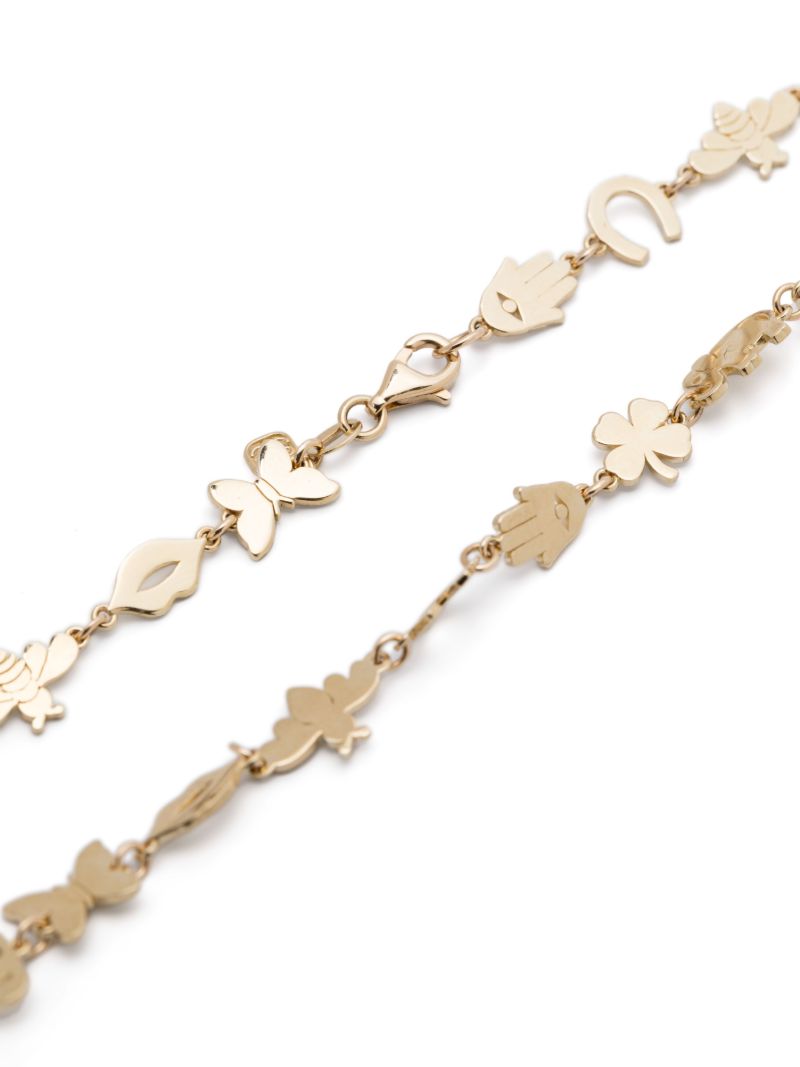 14k Yellow Gold Multi-charm Necklace