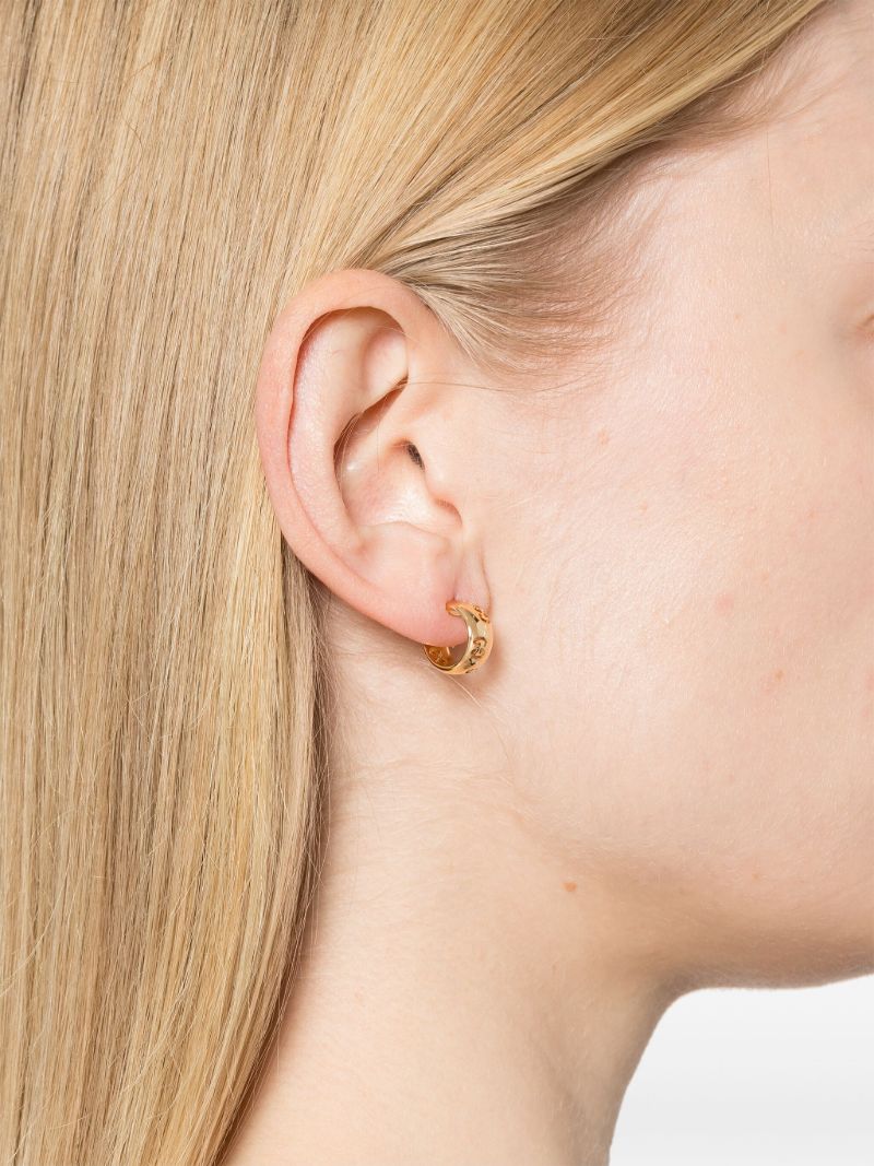 18k Yellow Gold Gg Earring