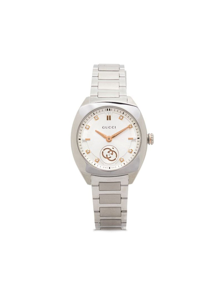 Stainless Steel Interlocking Watch