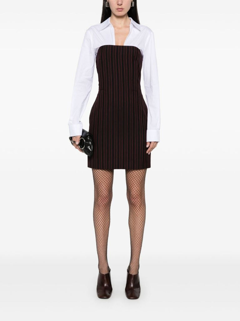 Pinstriped Mini Dress