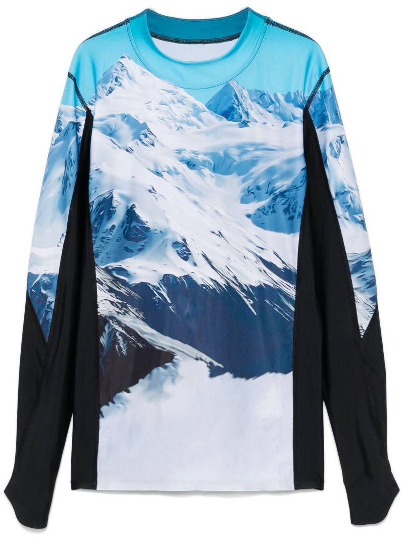 Blue Landscape-print Top