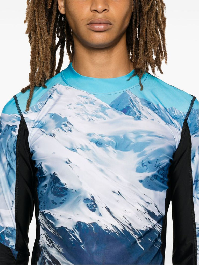 Blue Landscape-print Top