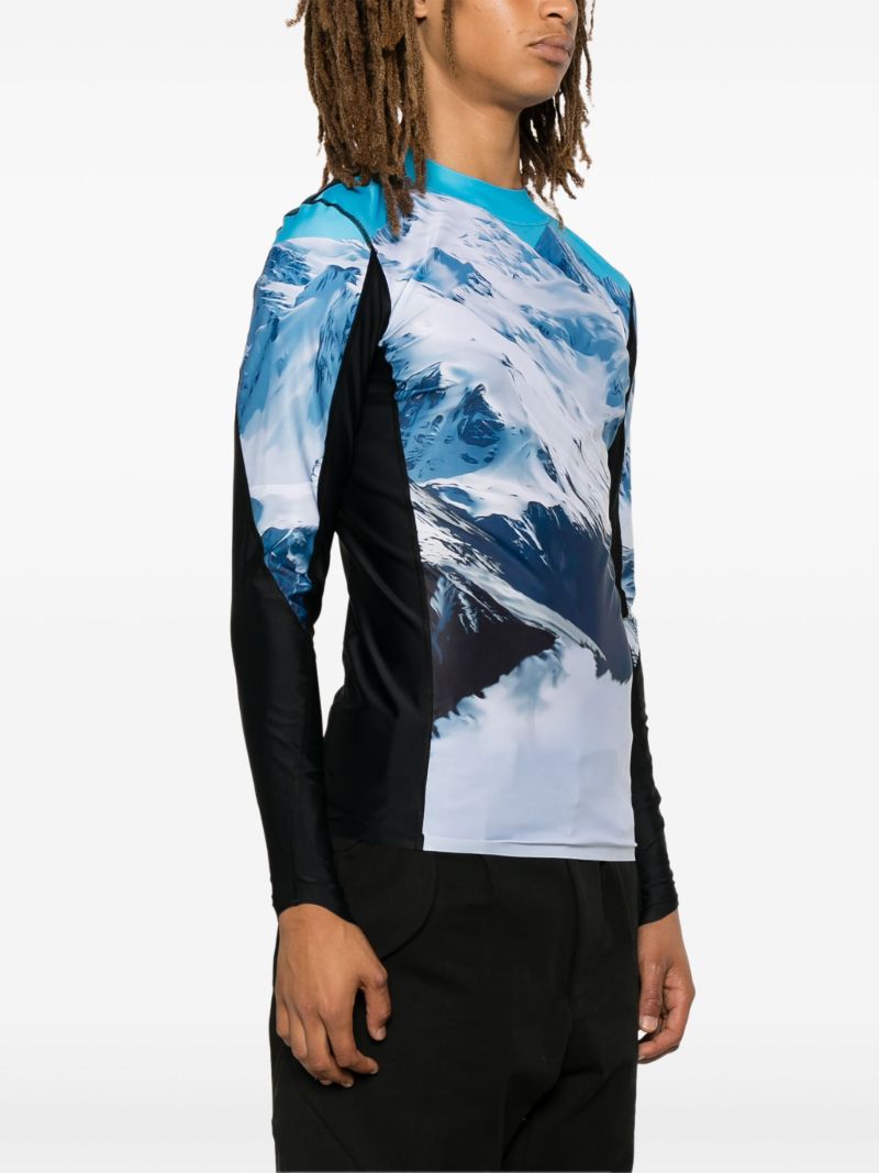 Blue Landscape-print Top