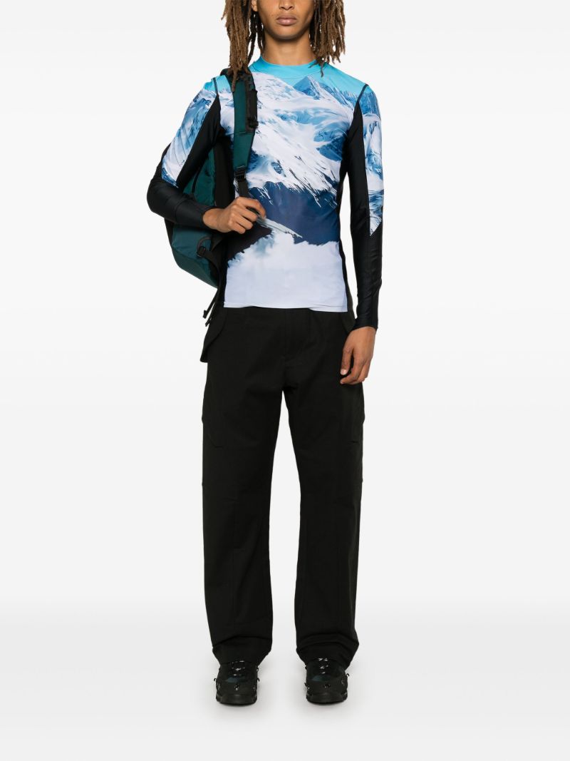 Blue Landscape-print Top