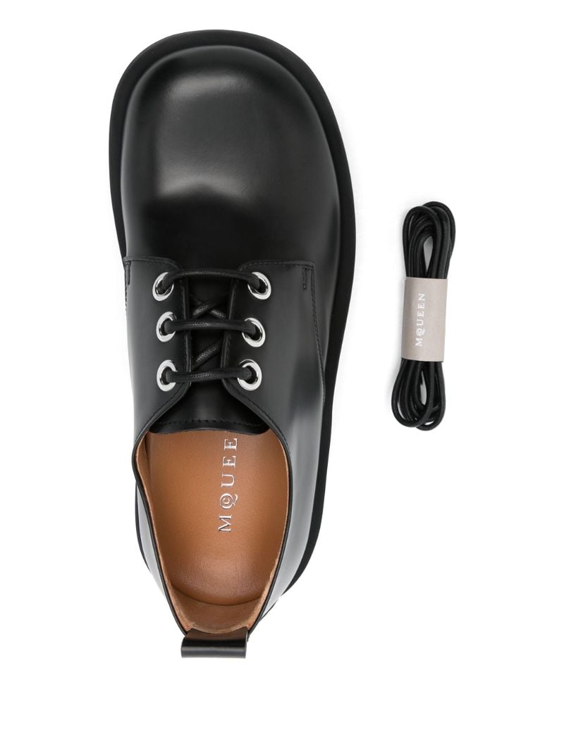 Skull-embossed Derby Shoes