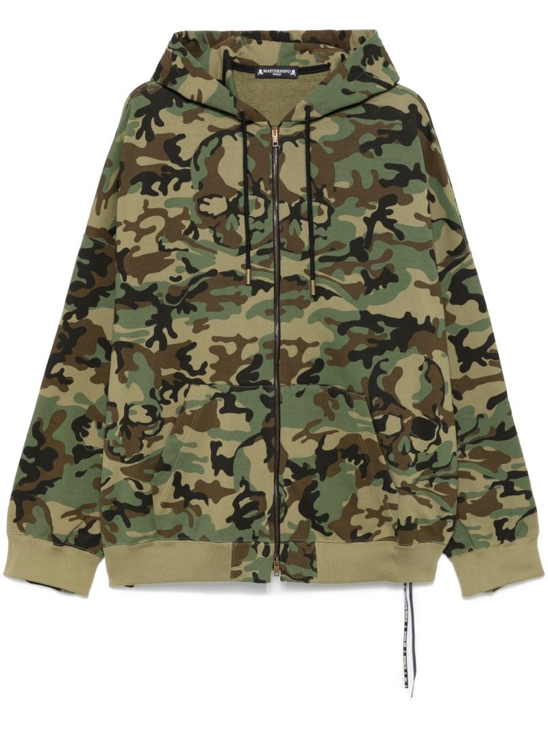 Camouflage-print Full-zip Hoodie