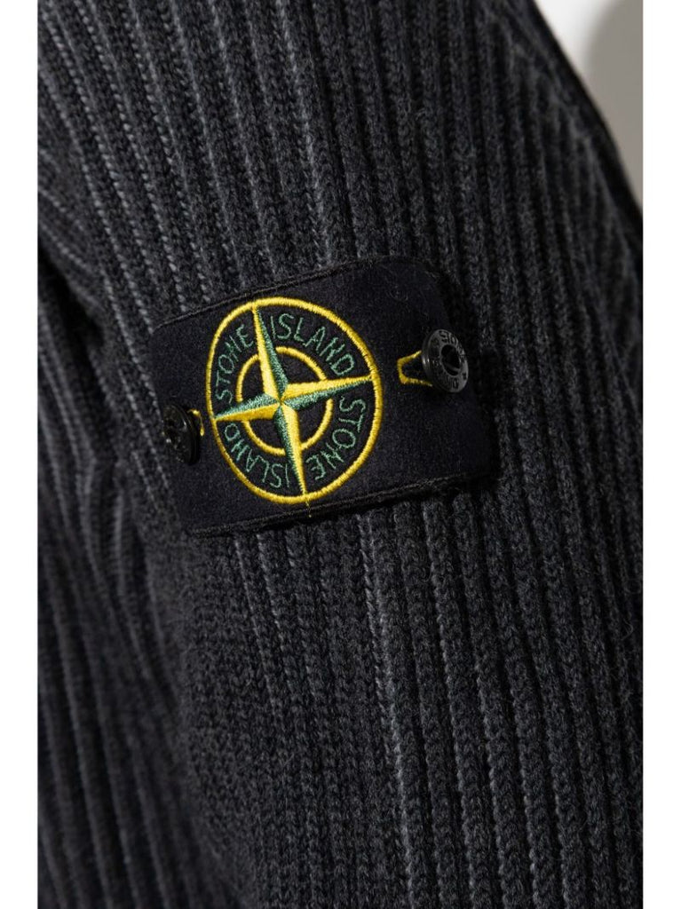 Grey Compass-patch Sweater
