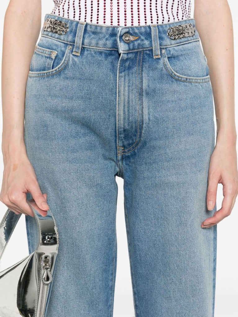 Blue Straight-leg Jeans