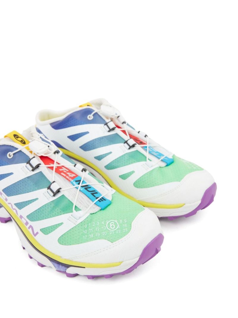 White Xt-4 Low-top Mules