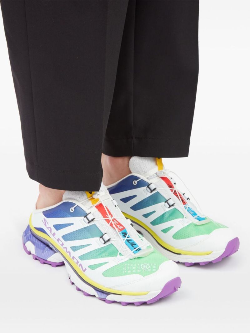 White Xt-4 Low-top Mules