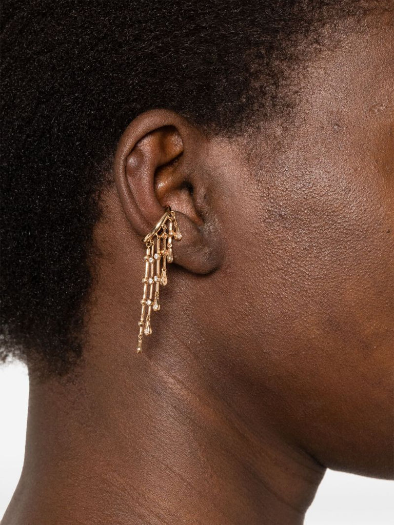 18k Rose Gold Teardrop Diamond Ear Cuff