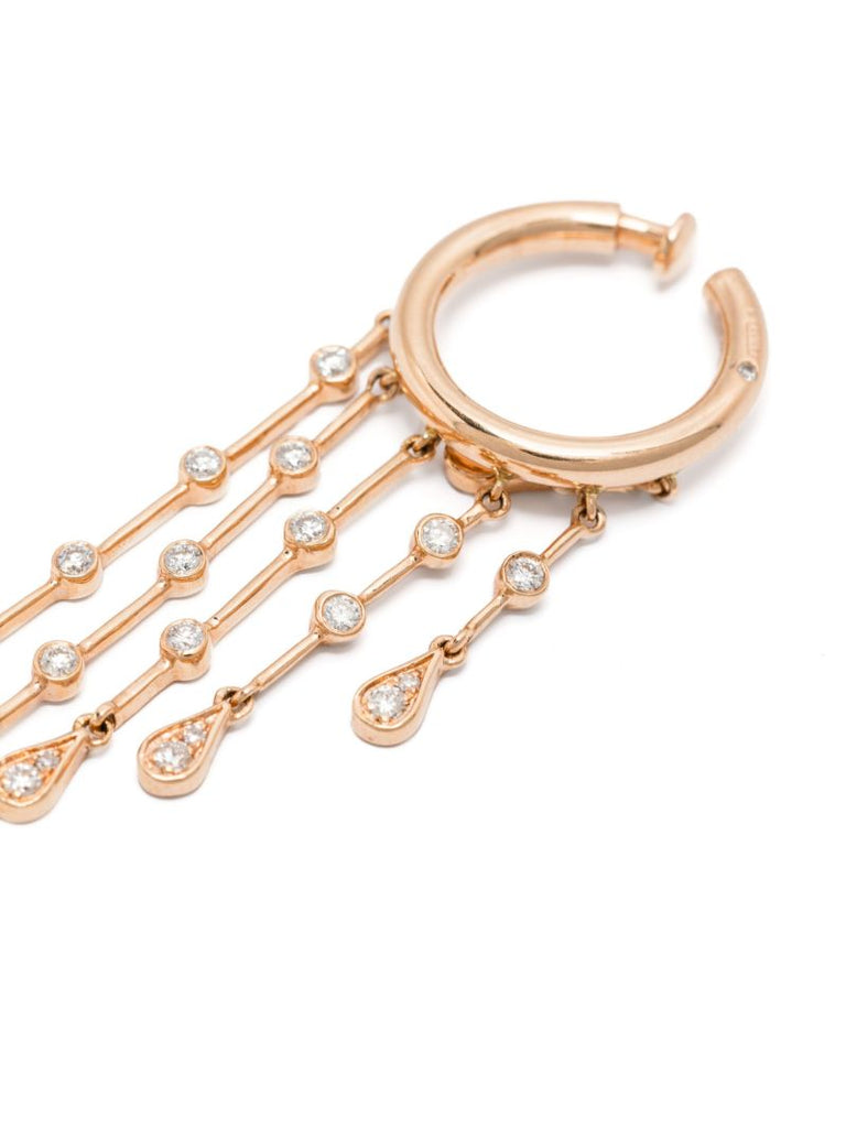 18k Rose Gold Teardrop Diamond Ear Cuff