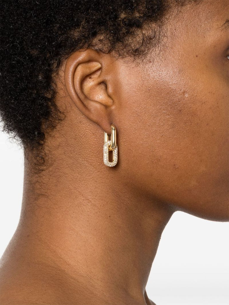18kt Yellow Gold Diamond Hoop Earrings
