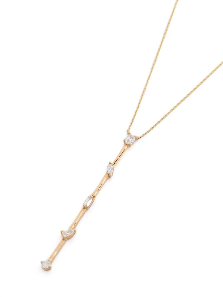 14kt Yellow Hold Diamond Necklace