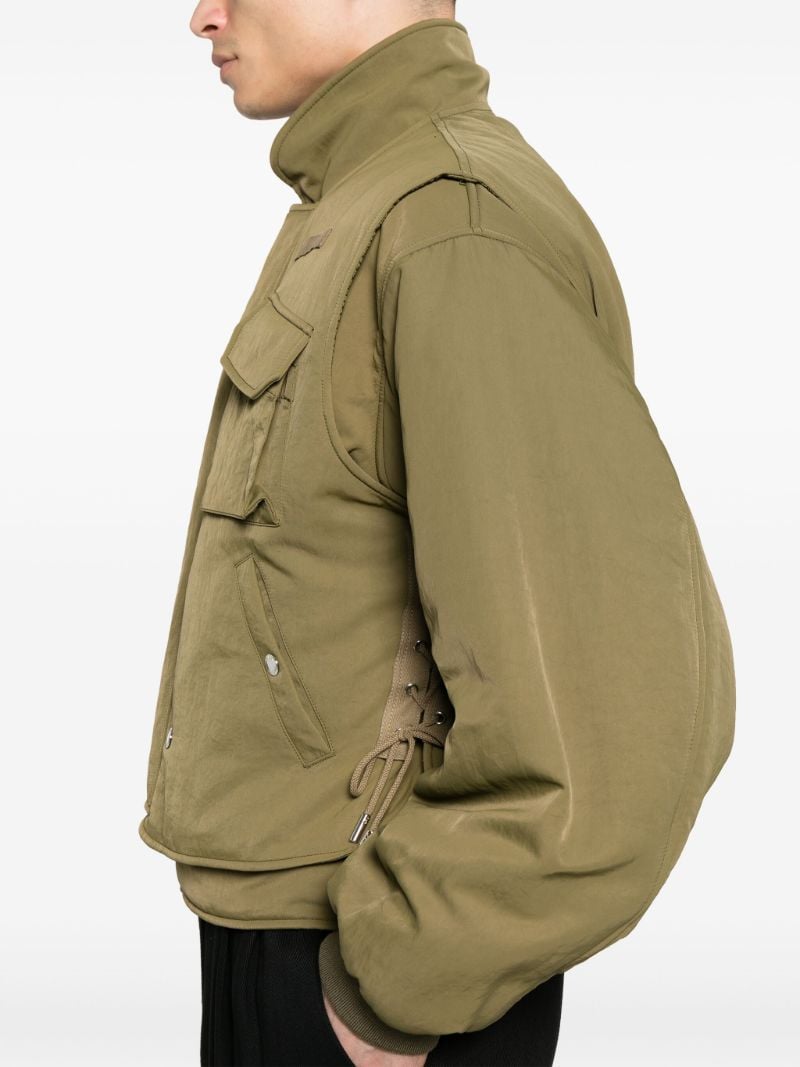 Green Layered Bomber Jacket