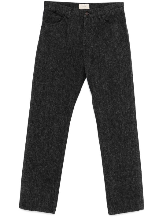 Black Straight-leg Jeans