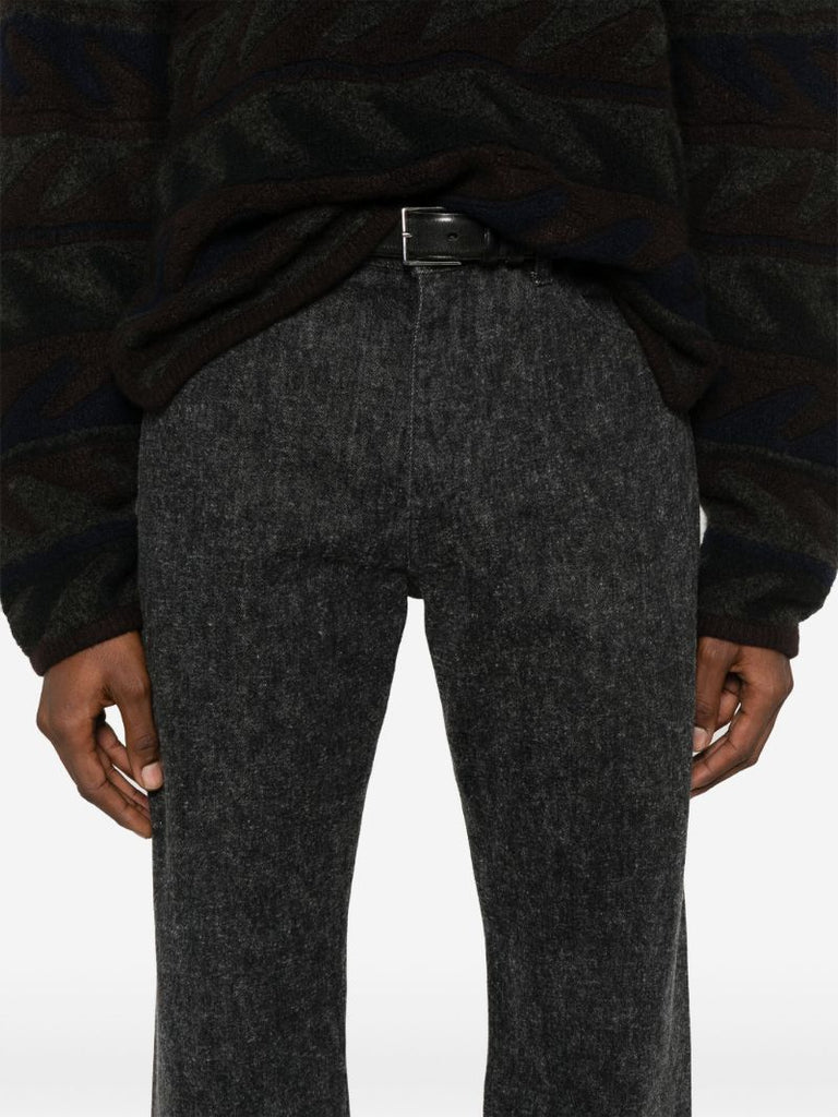 Black Straight-leg Jeans