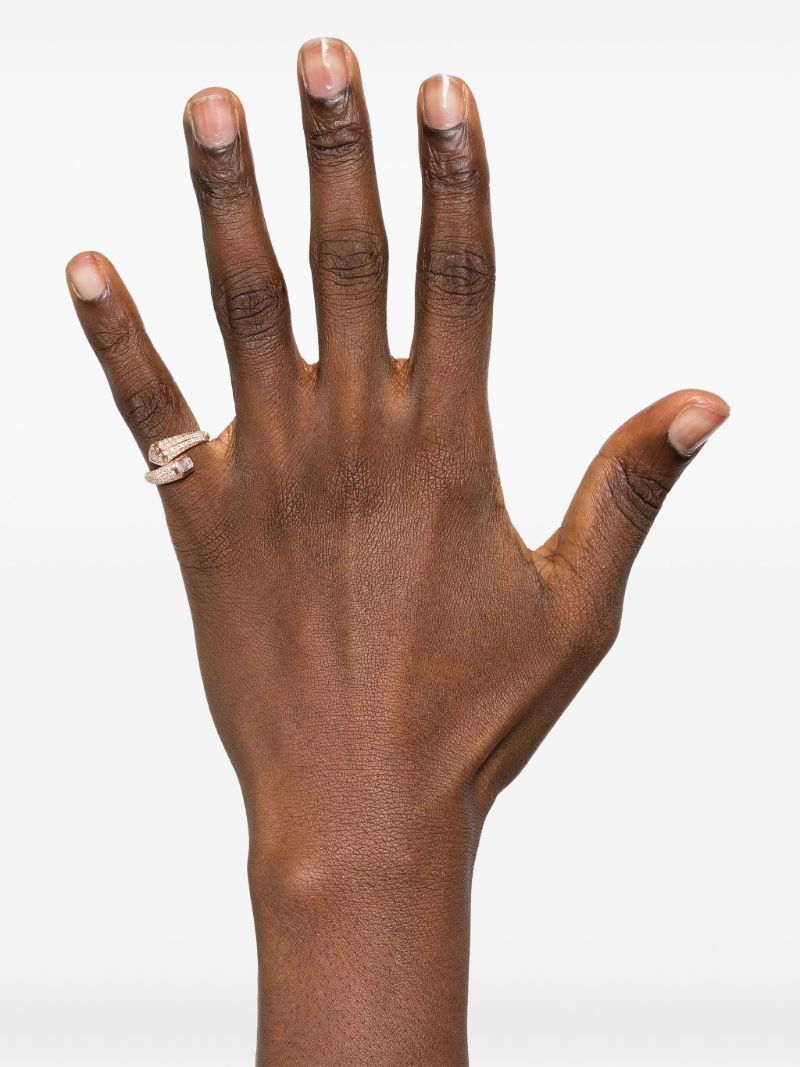 18k Rose Gold Bypass Diamond Ring