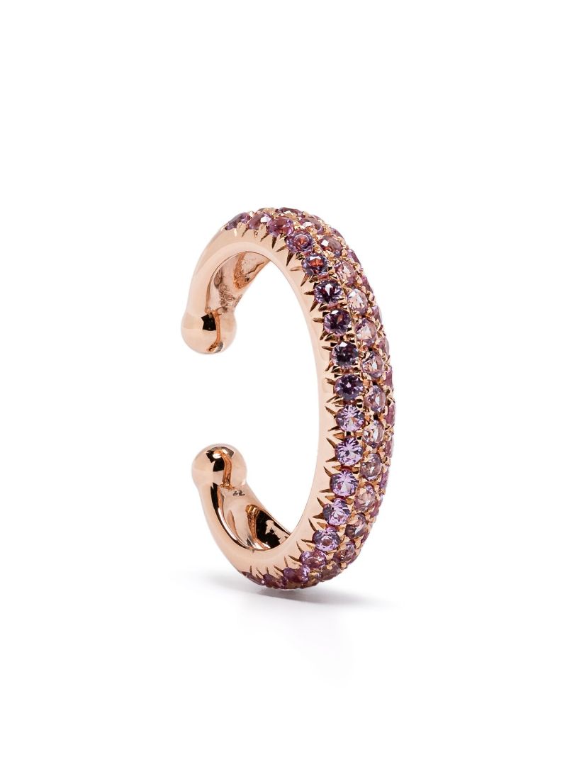 18k Rose Gold Jumbo Sapphire Ear Cuff
