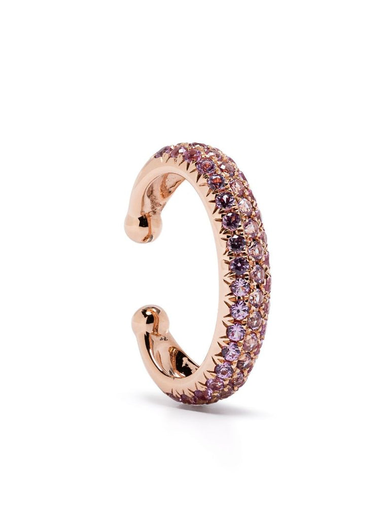 18k Rose Gold Jumbo Sapphire Ear Cuff