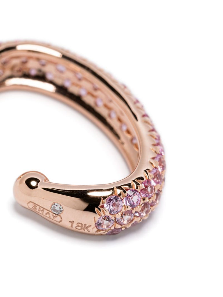18k Rose Gold Jumbo Sapphire Ear Cuff
