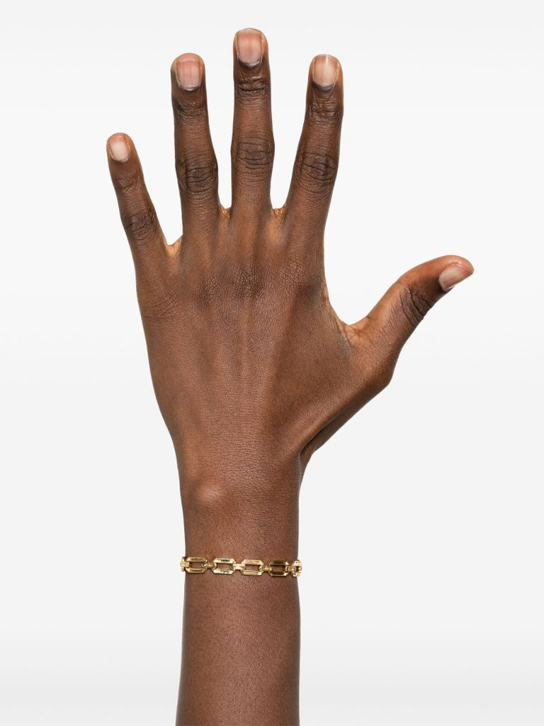 18k Yellow Gold Geo Link Bracelet
