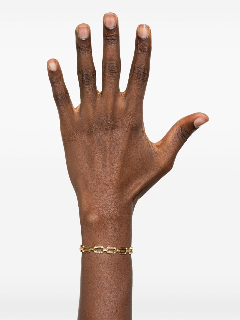 18k Yellow Gold Geo Link Bracelet