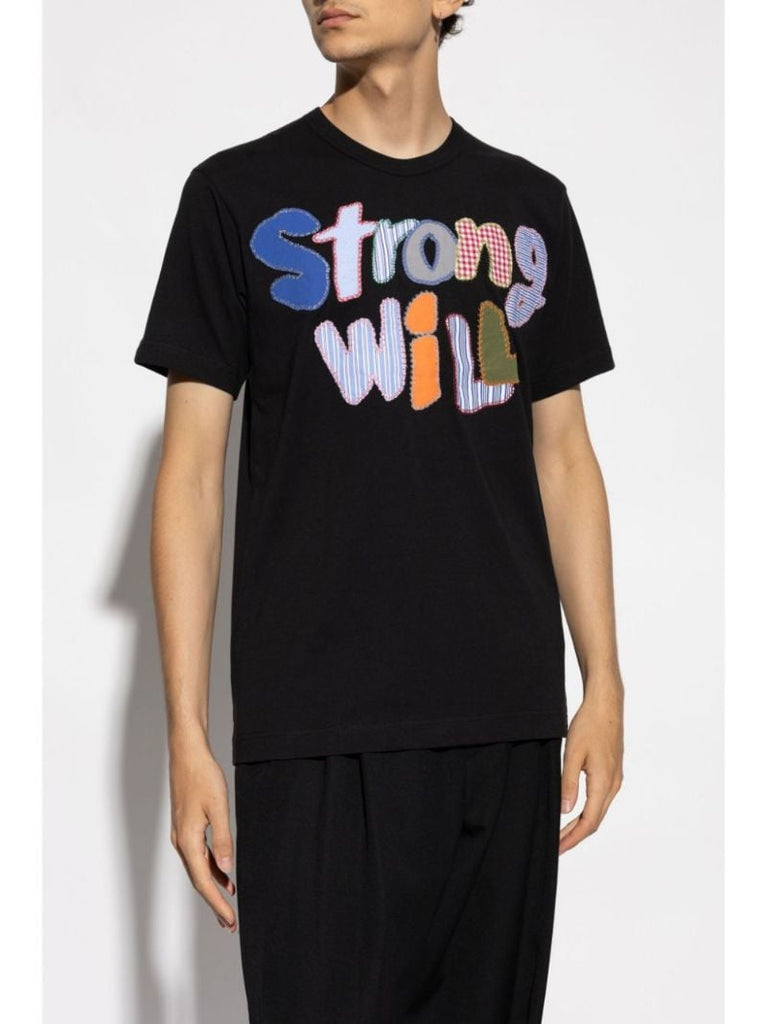 Patchwork Slogan T-shirt
