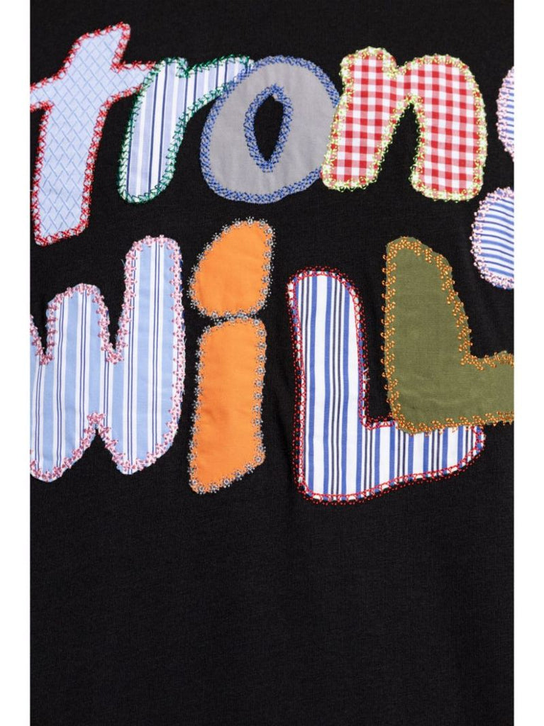 Patchwork Slogan T-shirt