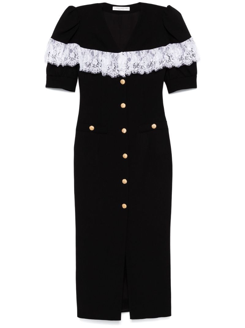 Lace Trim Midi Dress