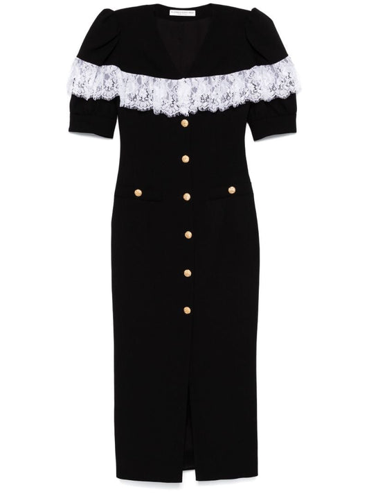 Lace Trim Midi Dress