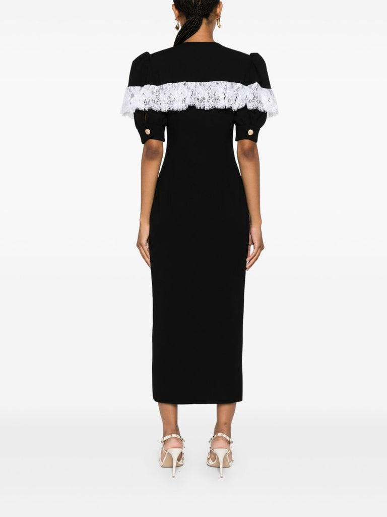 Lace Trim Midi Dress