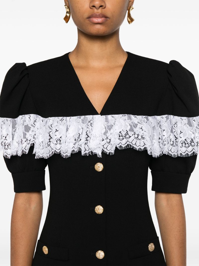 Lace Trim Midi Dress