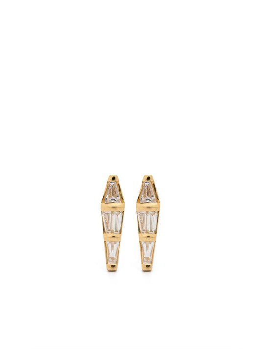 18k Yellow Gold Diamond Earrings