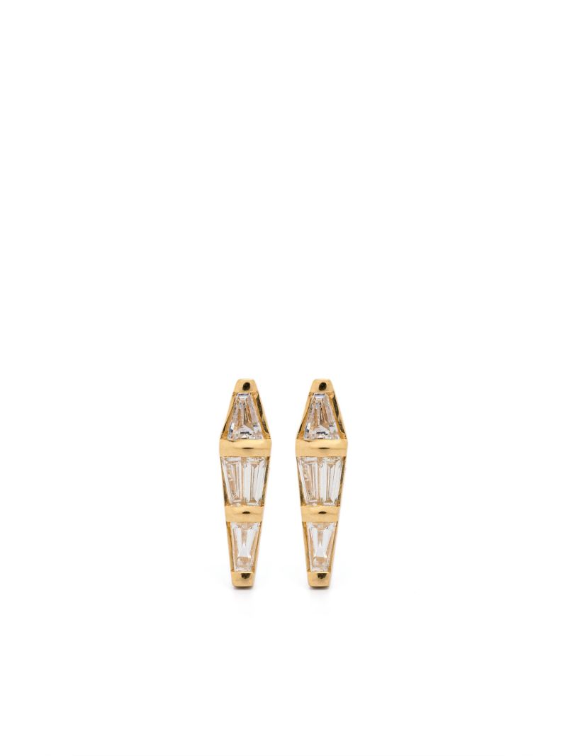18k Yellow Gold Diamond Earrings