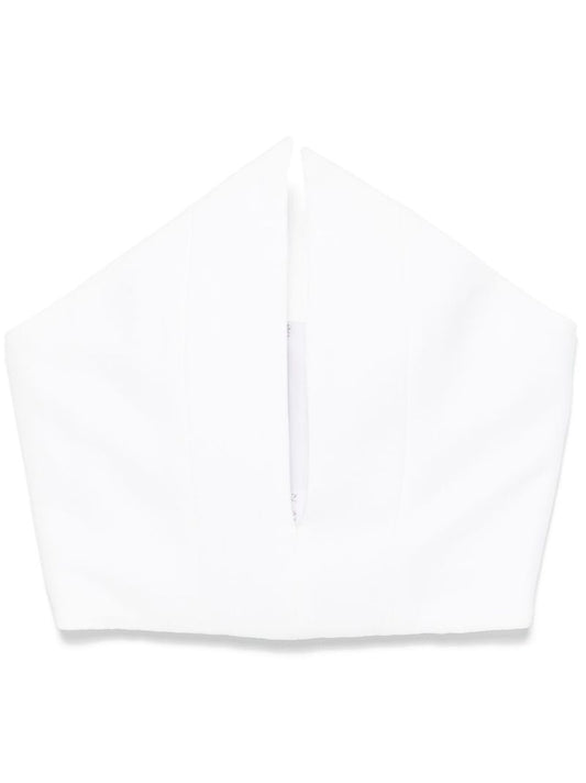 Pointed-neckline Top