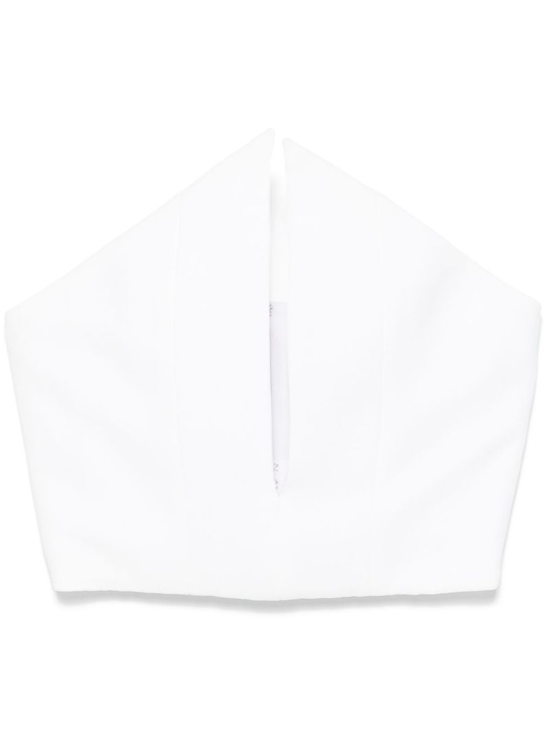 Pointed-neckline Top