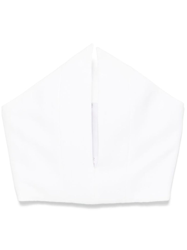 Pointed-neckline Top