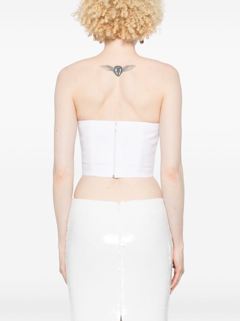 Pointed-neckline Top