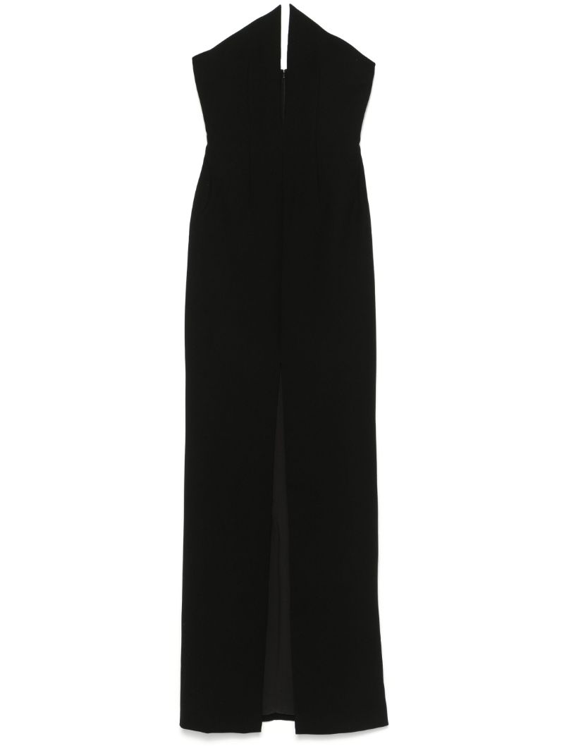 Spike-neckline Maxi Dress