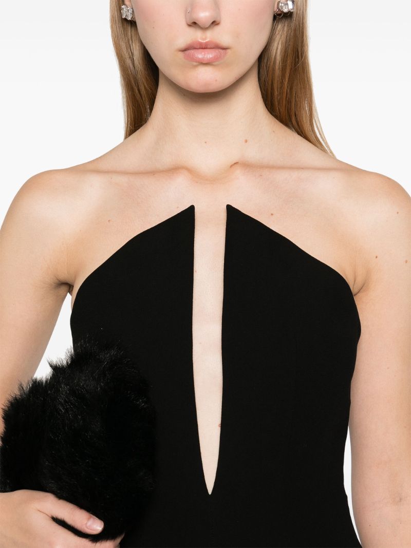 Spike-neckline Maxi Dress