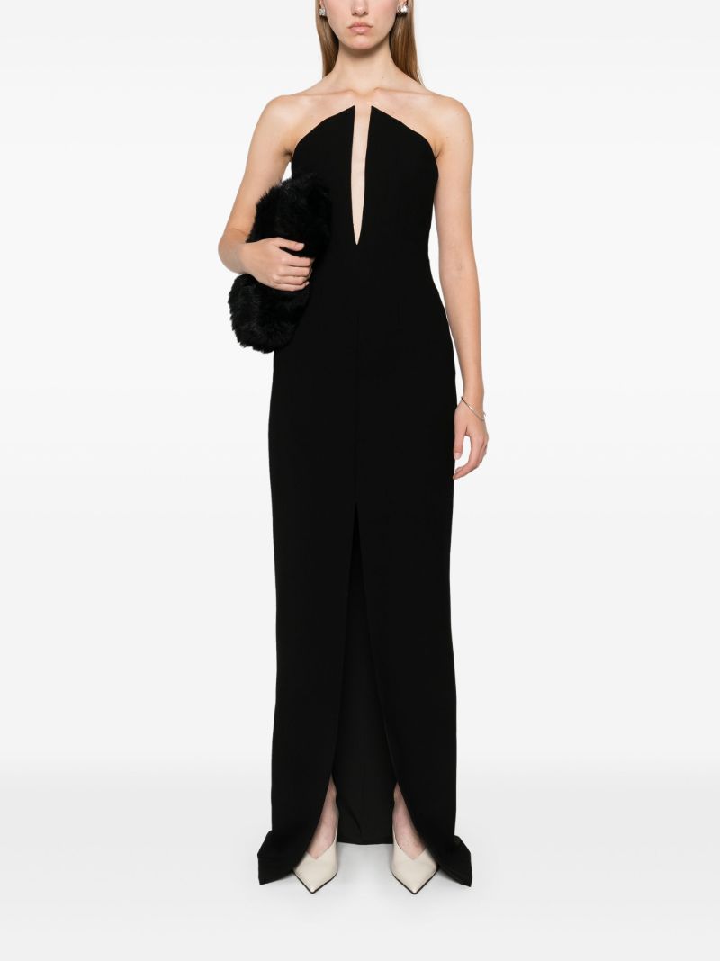 Spike-neckline Maxi Dress