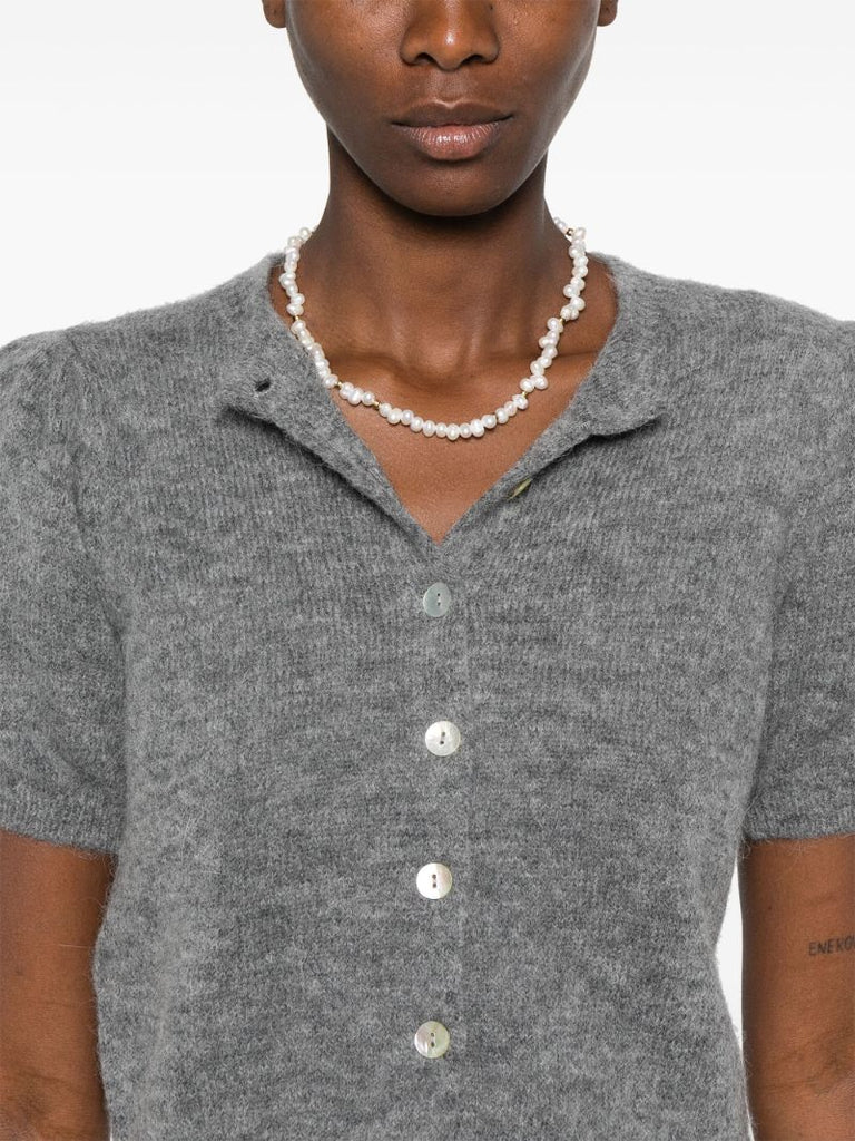 Puff Sleeves Knitted Top