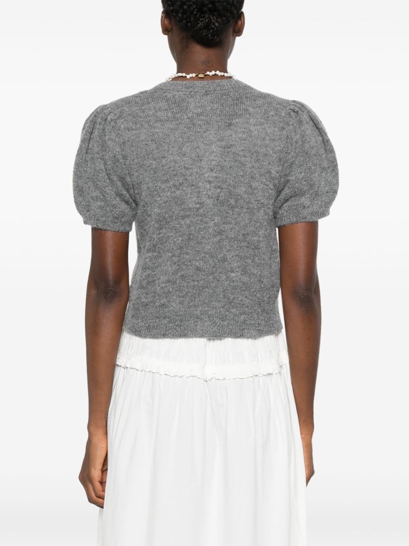 Puff Sleeves Knitted Top