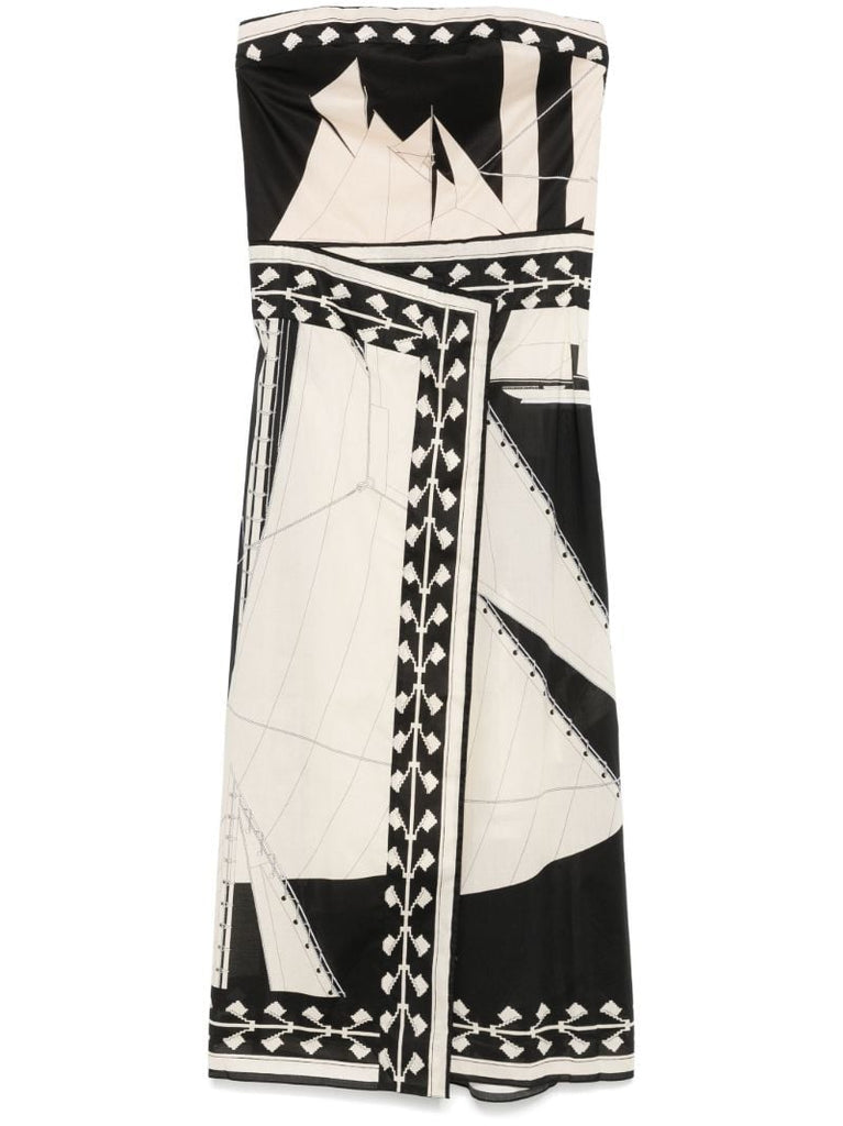 Sailboats Pontoon Afternoon Midi Dress