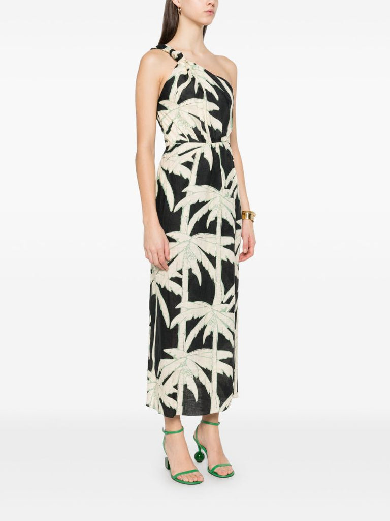 Dark Palms Midi Dress