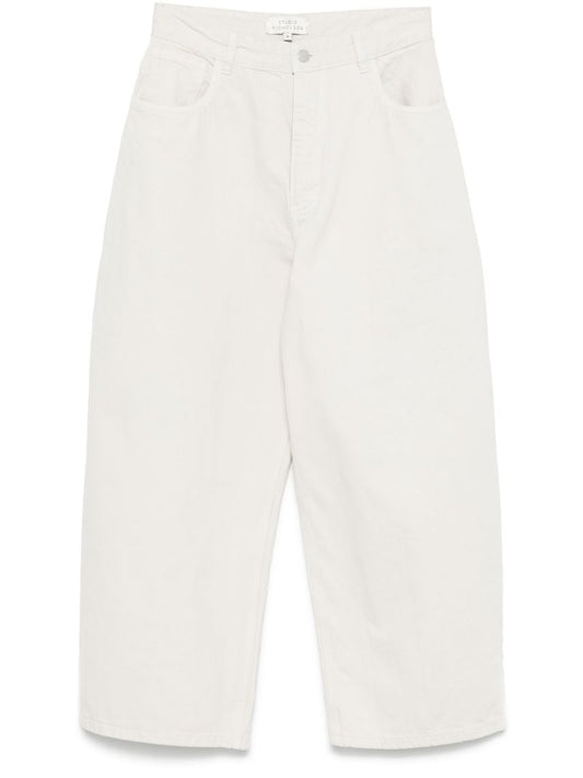 White Wide-leg Jeans