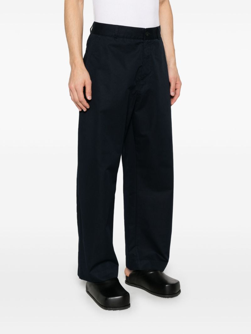 Blue Wide-leg Trousers