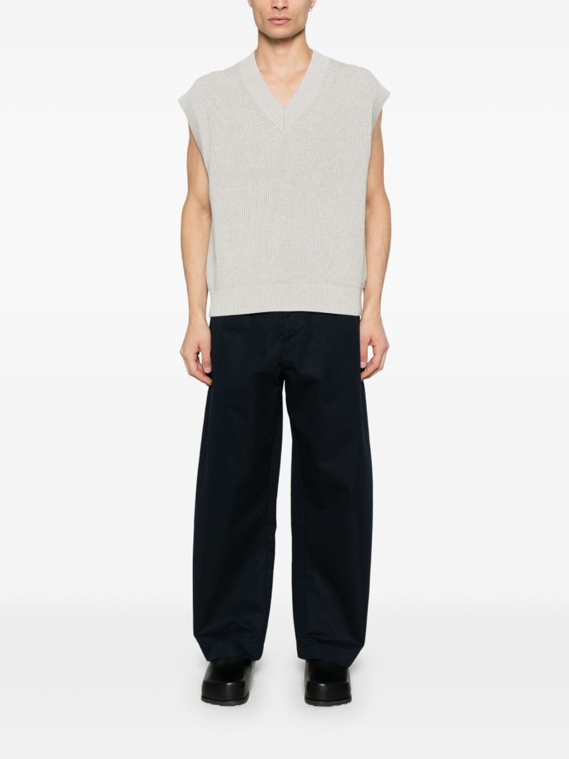 Blue Wide-leg Trousers