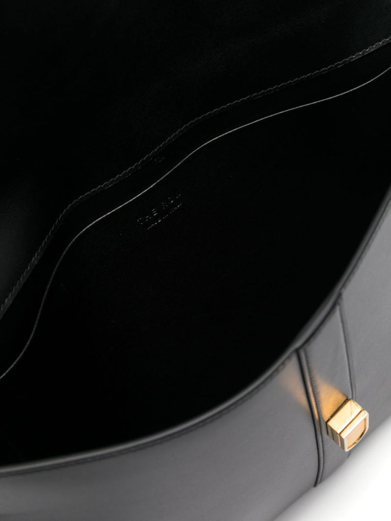 Black Leather Clutch Bag